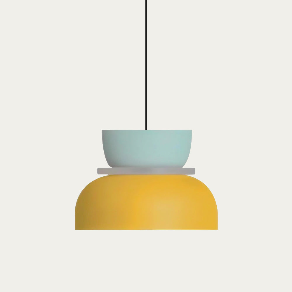 Nordisk Pendel Lampe til Spisebord - Farverige Skåle i Lagdelt Design 13