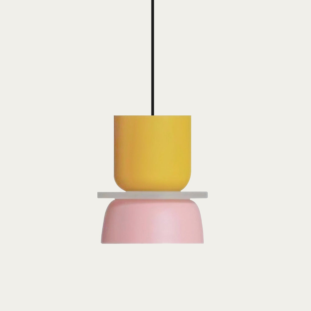 Nordisk Pendel Lampe til Spisebord - Farverige Skåle i Lagdelt Design 15