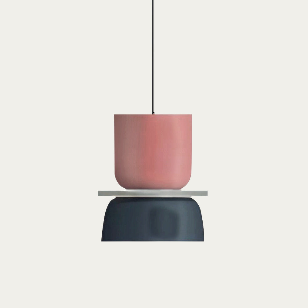 Nordisk Pendel Lampe til Spisebord - Farverige Skåle i Lagdelt Design 16
