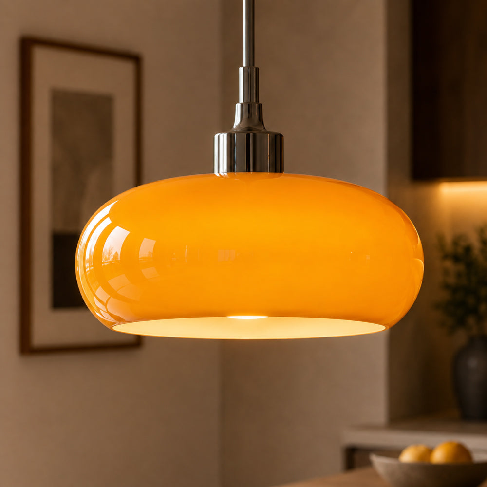 Nordisk Retro Bauhaus Pendel Lampe - Elegant Glasdesign til Belysning 28