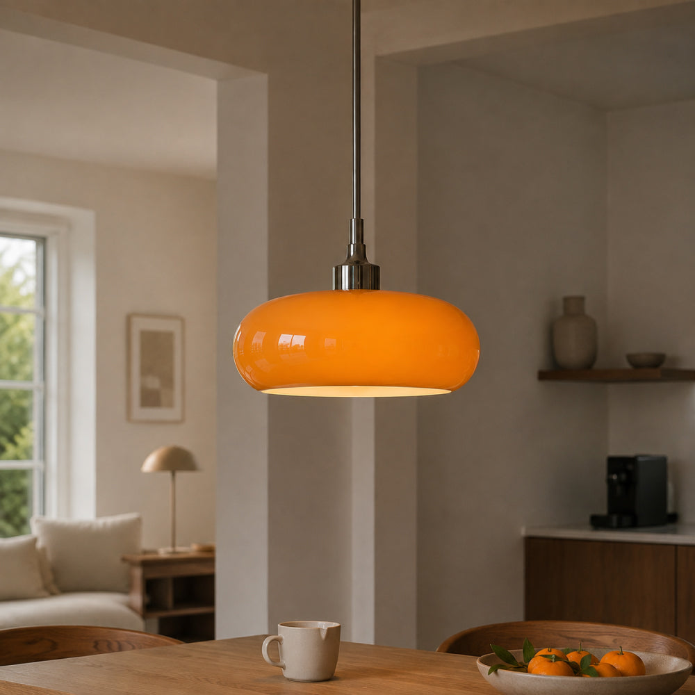 Nordisk Retro Bauhaus Pendel Lampe - Elegant Glasdesign til Belysning 30