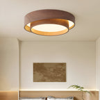 Nordisk Trælook Loftslampe – Rundt Design med Varmt Udtryk 4