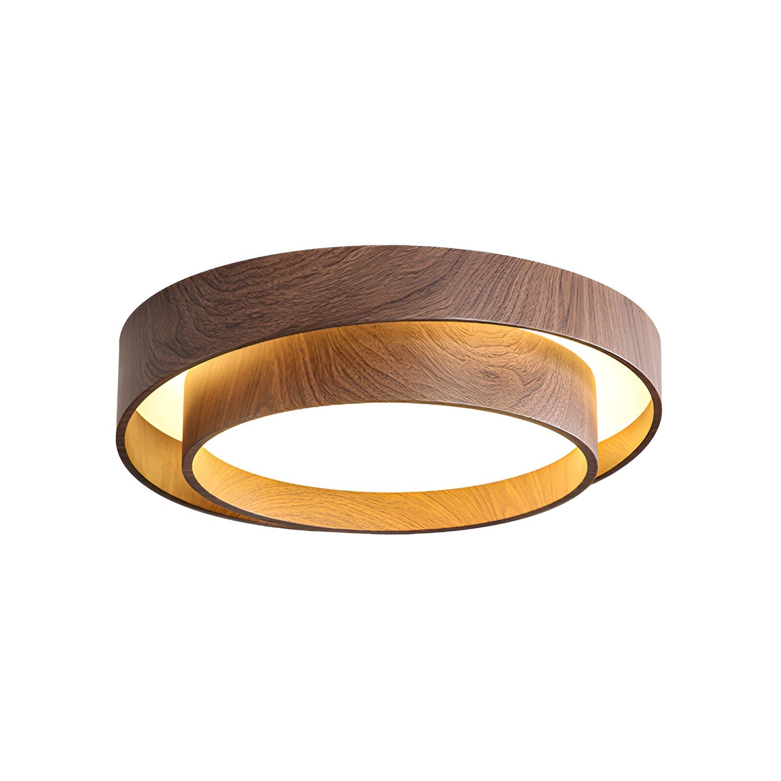 Nordisk Trælook Loftslampe – Rundt Design med Varmt Udtryk 5