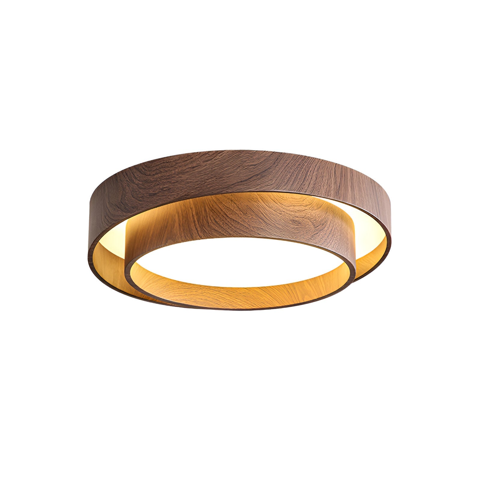 Nordisk Trælook Loftslampe – Rundt Design med Varmt Udtryk 6