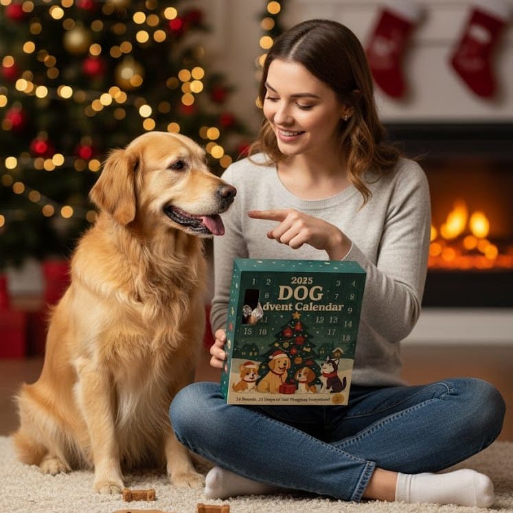 Julekalender til Hunde med 24 Legetøj – Nedtælling til Jul med Plys- & Gummilegetøj, uden Godbidder
