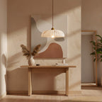Pendel Lampe Antik Guld - Tidløs Alabaster Skærm med Blødt Lys 3
