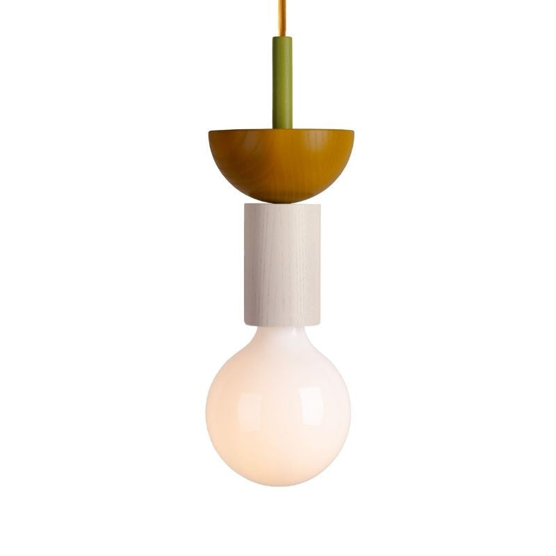 Pendel Lampe i Asketræ - Geometrisk Design med Justerbare Farver 10