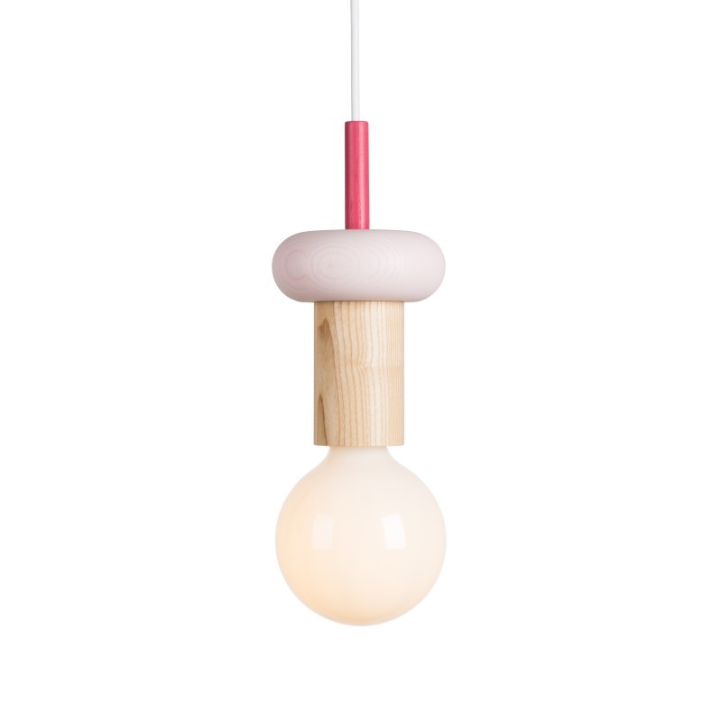Pendel Lampe i Asketræ - Geometrisk Design med Justerbare Farver 12
