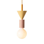Pendel Lampe i Asketræ - Geometrisk Design med Justerbare Farver 14