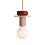 Pendel Lampe i Asketræ - Geometrisk Design med Justerbare Farver 17