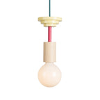 Pendel Lampe i Asketræ - Geometrisk Design med Justerbare Farver 19