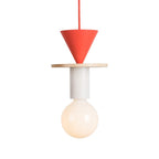 Pendel Lampe i Asketræ - Geometrisk Design med Justerbare Farver 21