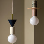 Pendel Lampe i Asketræ - Geometrisk Design med Justerbare Farver 26