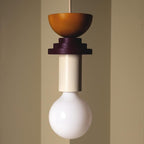 Pendel Lampe i Asketræ - Geometrisk Design med Justerbare Farver 7