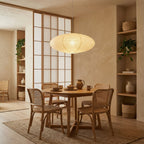 Pendel Lampe i Bomuldspapir - Ovalt Lanternedesign 2