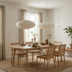 Pendel Lampe i Bomuldspapir - Ovalt Lanternedesign 7