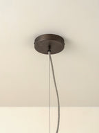 Pendel Lampe i Hør - Skulpturelt Lagdesign med Elegant Bronzefinish 8
