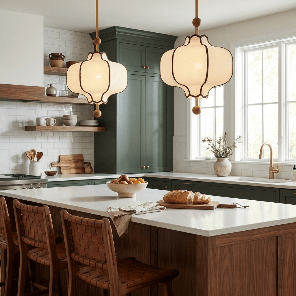 Pendel Lampe i Lanternestof – Klassisk Design med Blødt og Diffust Lys 2