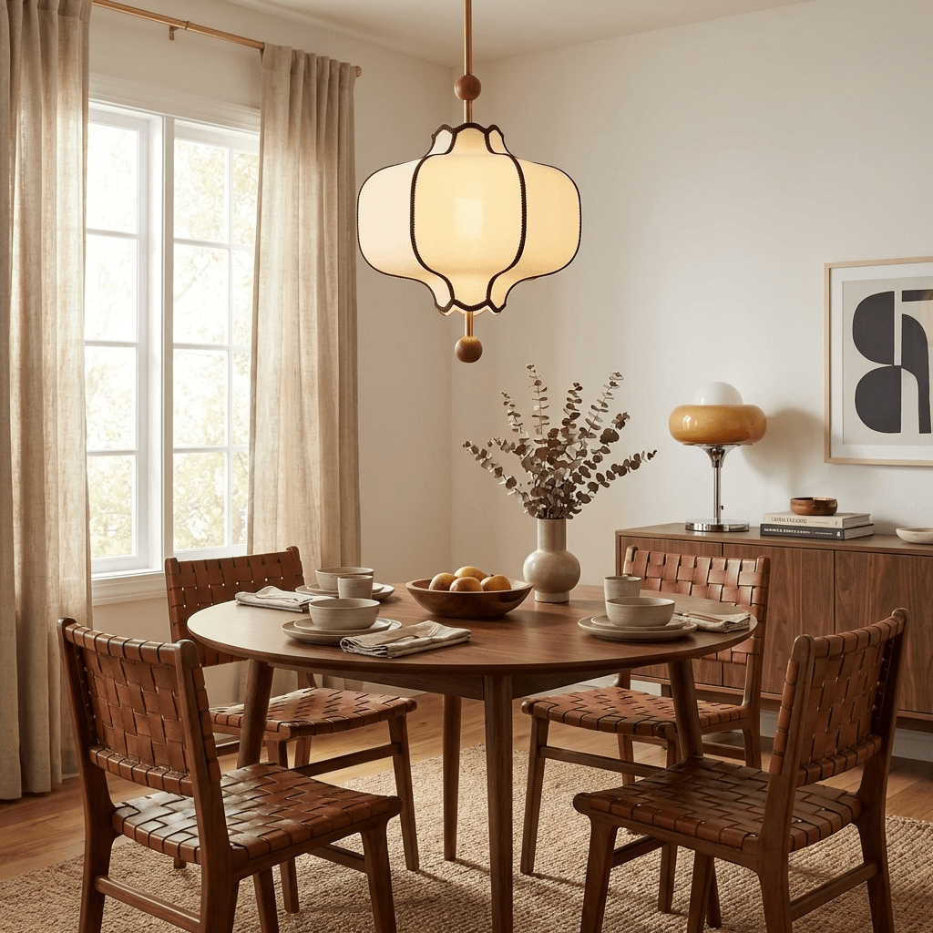 Pendel Lampe i Lanternestof – Klassisk Design med Blødt og Diffust Lys 5