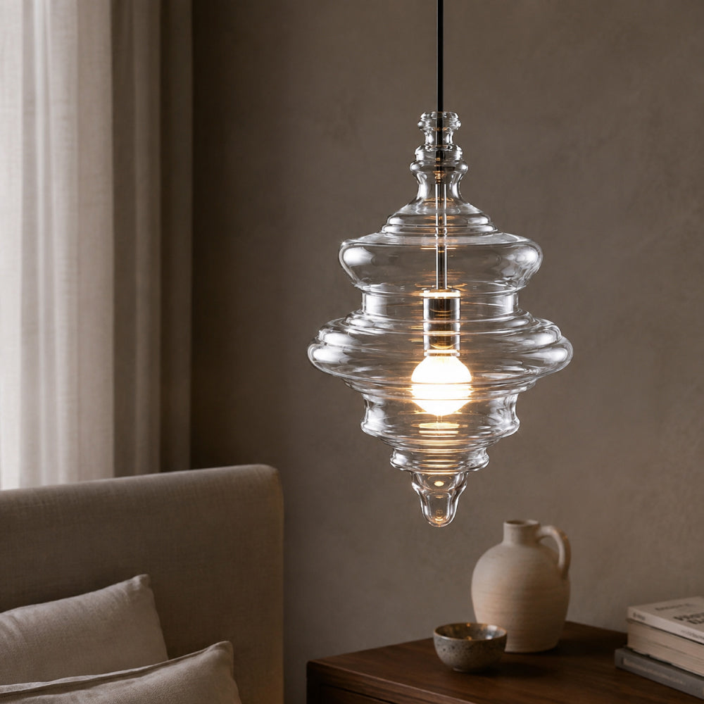 Pendel Lampe i Metal og Glas – Elegant Design i Flere Størrelser 0