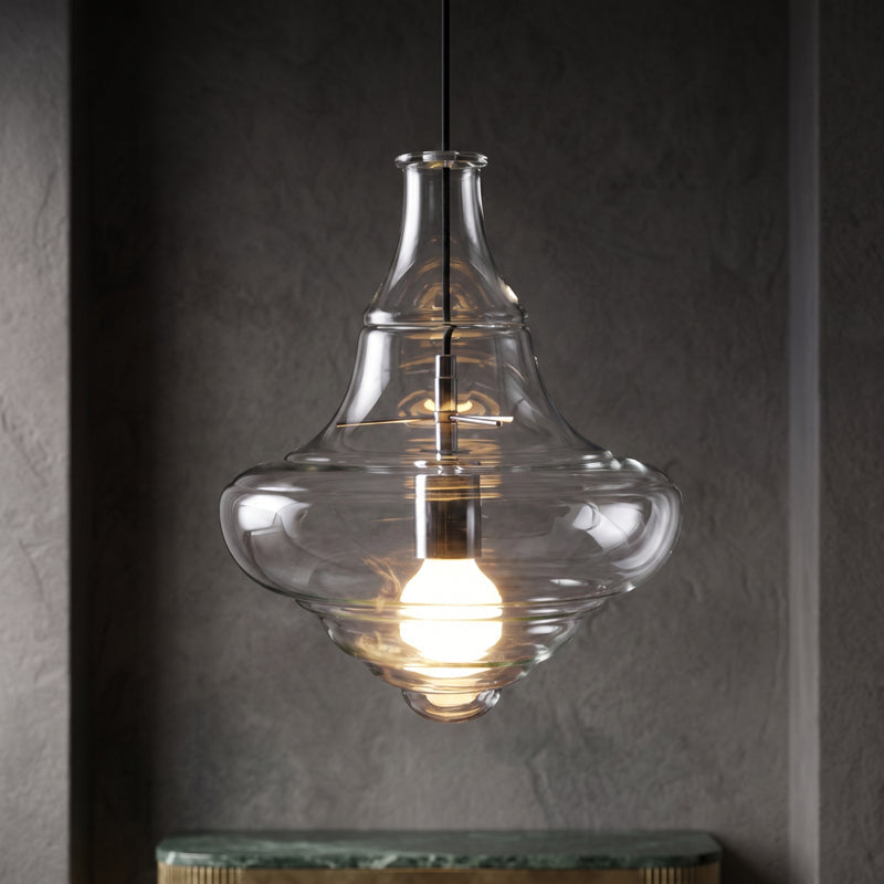 Pendel Lampe i Metal og Glas – Elegant Design i Flere Størrelser 9