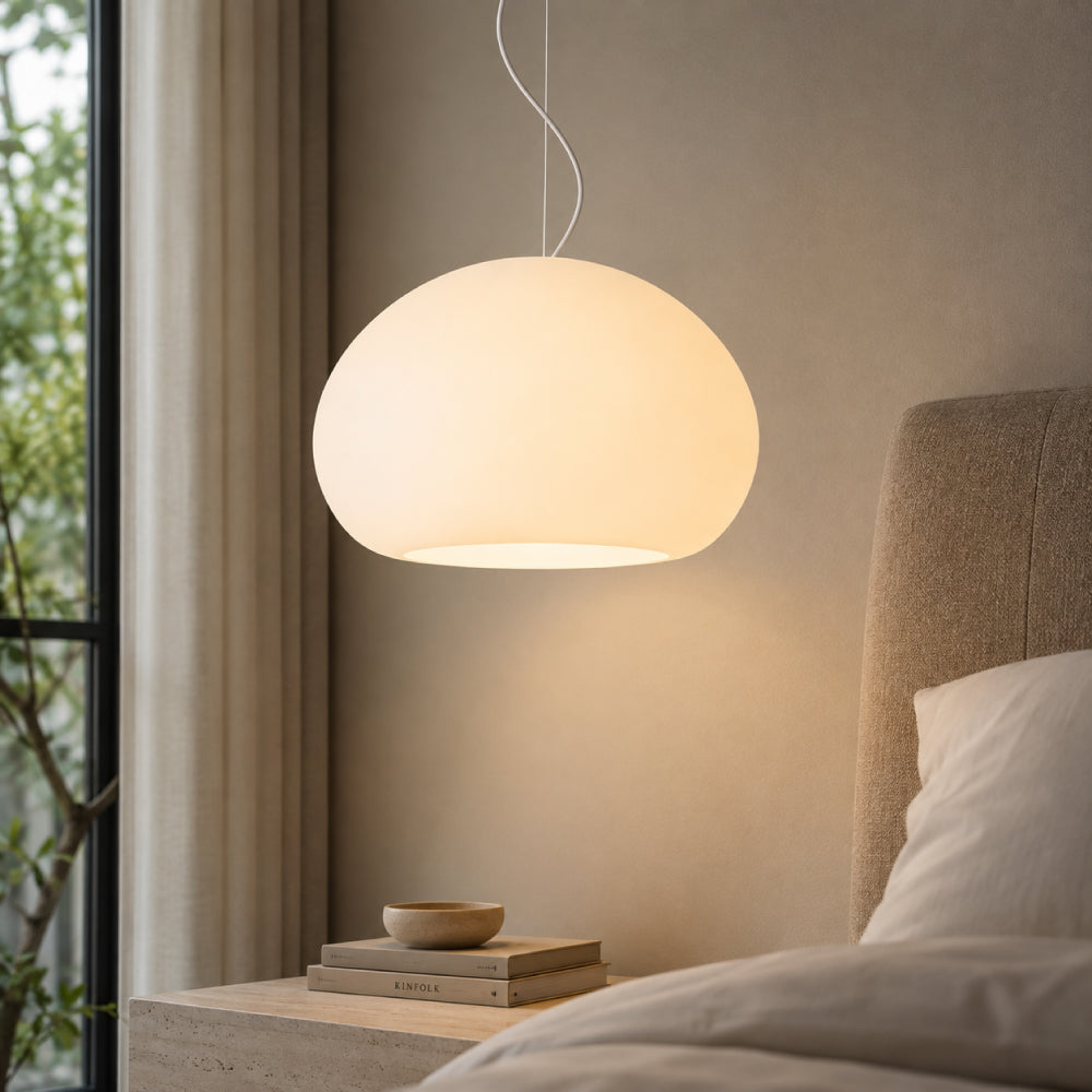 Pendel Lampe i Opalglas - Svampeformet Design 2