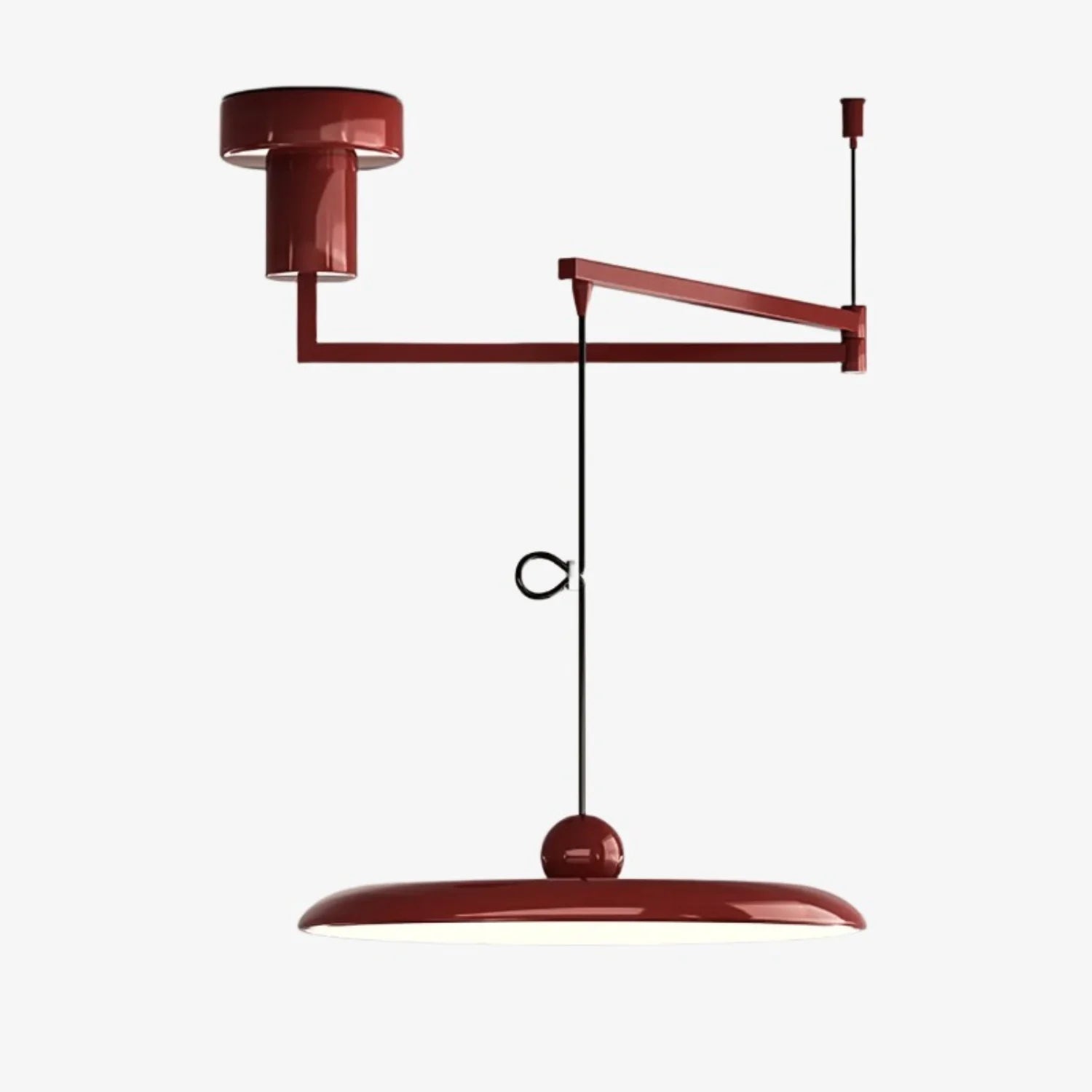 Pendel Lampe med Justerbar Arm - Flyvende Skærm i Krom 11