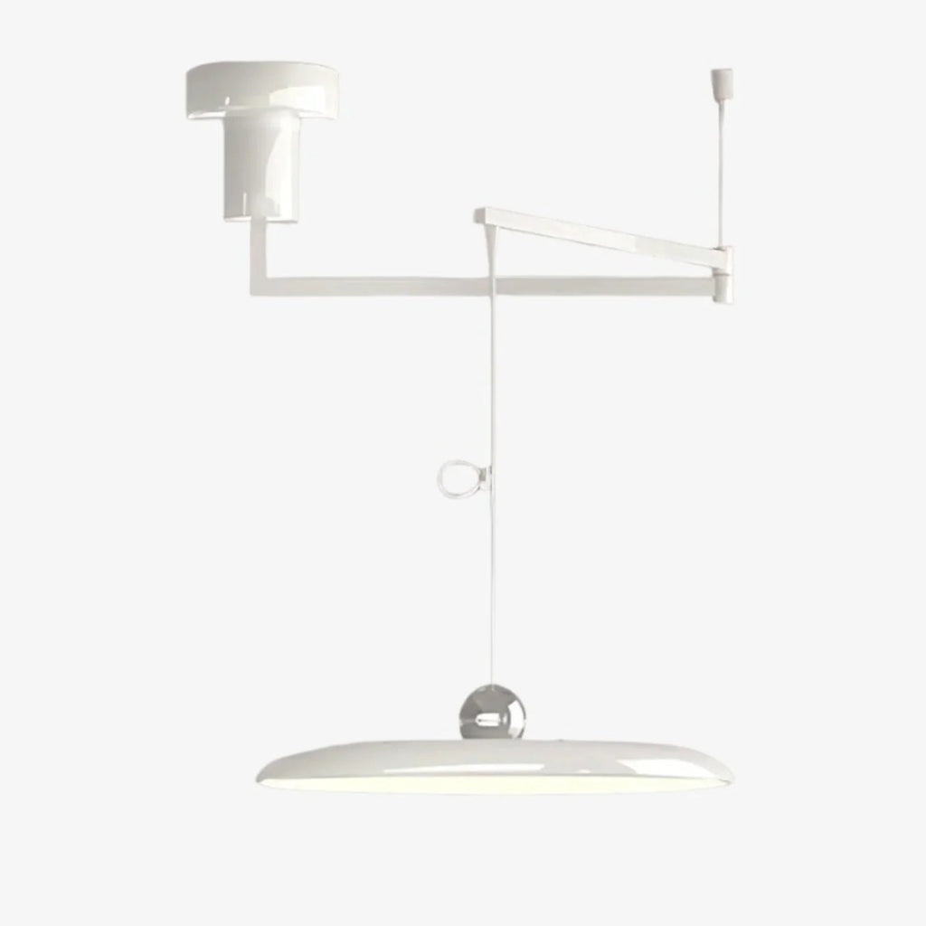 Pendel Lampe med Justerbar Arm - Flyvende Skærm i Krom 13