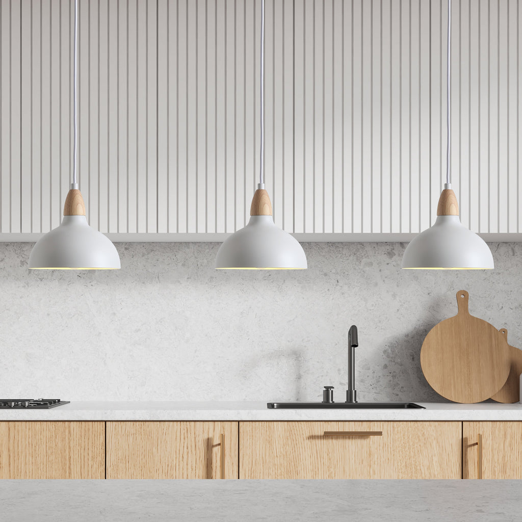 Pendel Lampe med Trædetalje – Kompakt Design 4