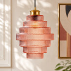 Pendel Loftlampe i Glas med Lagdelt Design 5