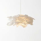 Papirlampe Pendel – Skulpturel Loftlampe i Japansk Lampepapir med Organisk Skyform, E27 inkl. Pære, Ø 43, 62 eller 85 cm