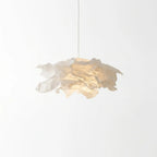 Papirlampe Pendel – Skulpturel Loftlampe i Japansk Lampepapir med Organisk Skyform, E27 inkl. Pære, Ø 43, 62 eller 85 cm