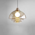 Pendellampe i Retro Lagdelt Glas med E27-Fatning og Justerbar Ledning 0