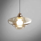 Pendellampe i Retro Lagdelt Glas med E27-Fatning og Justerbar Ledning 8