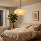 Pendellampe i Washi-papir – Oval Japansk Papirlampe 1