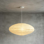 Pendellampe i Washi-papir – Oval Japansk Papirlampe 11
