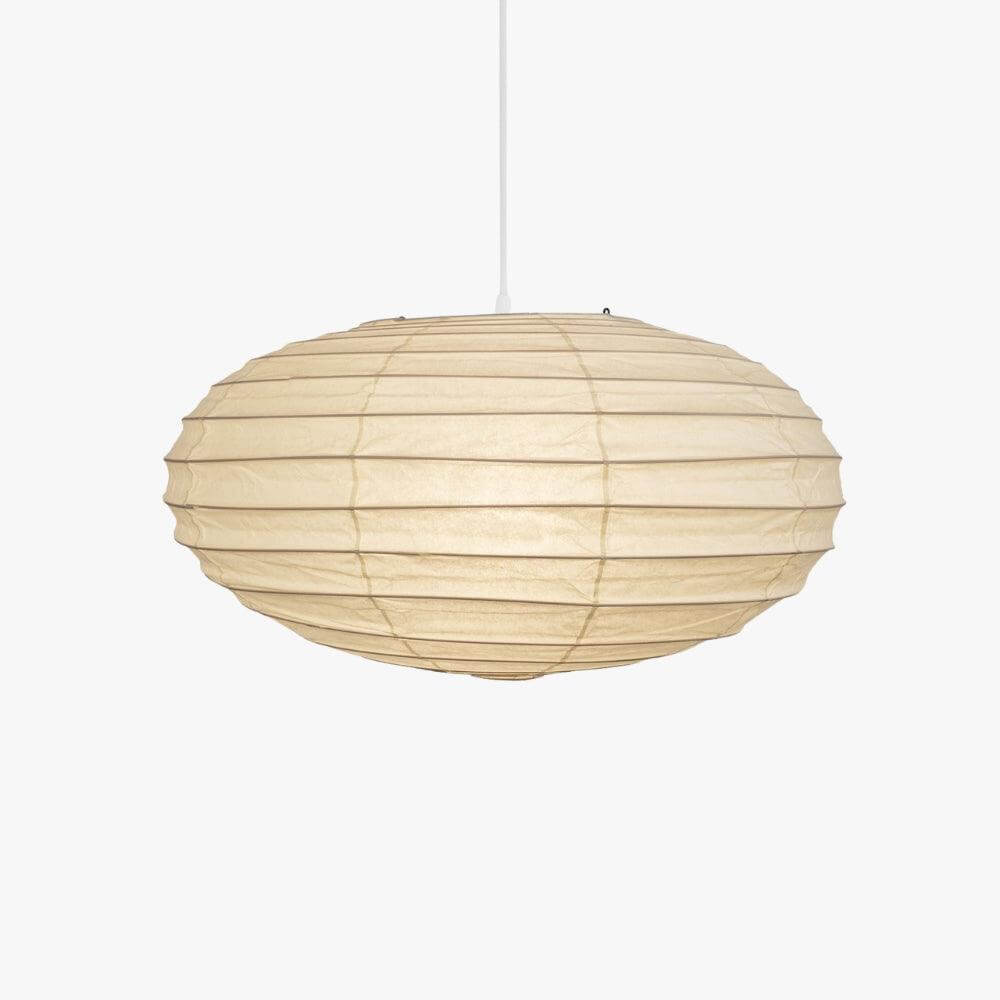 Pendellampe i Washi-papir – Oval Japansk Papirlampe 14