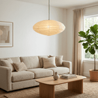 Pendellampe i Washi-papir – Oval Japansk Papirlampe 2