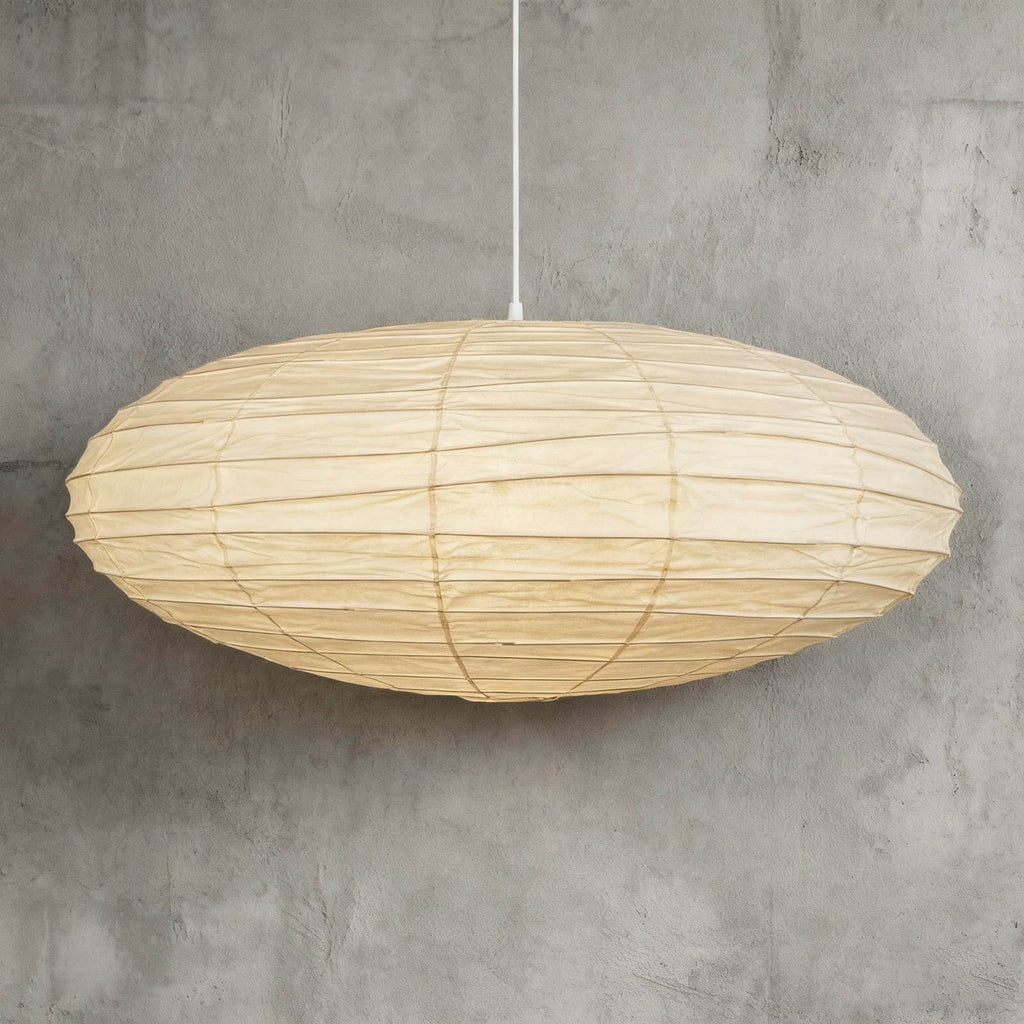 Pendellampe i Washi-papir – Oval Japansk Papirlampe 8