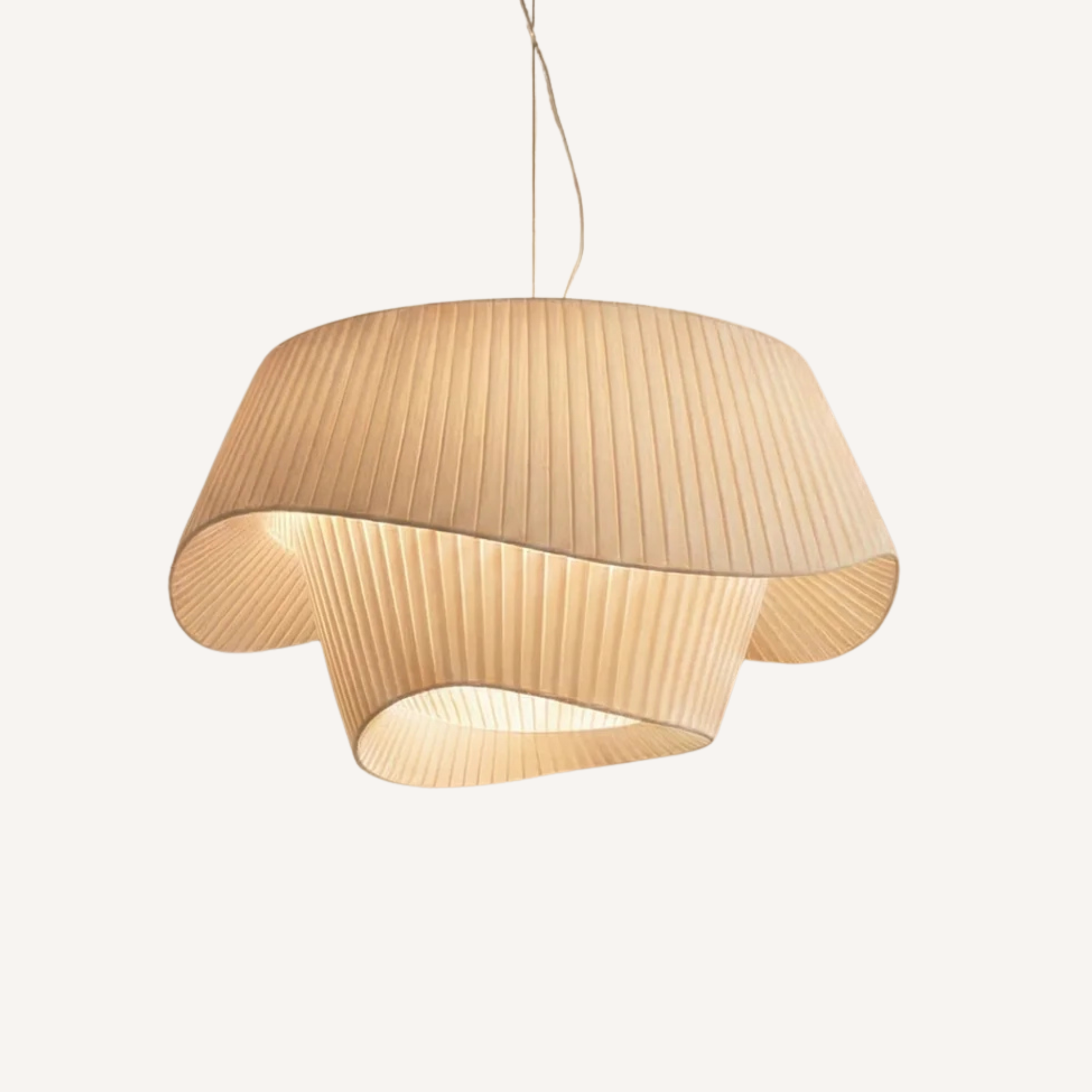 Plisseret Pendel Lampe - Organisk Bølgeformet Design 7
