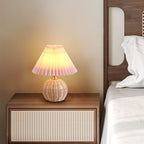 Rattan Bordlampe - Rattan og Stof Dæmpbar Justerbar 7
