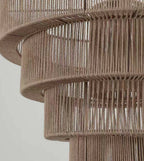 Rattan Pendel Lampe til Spisebord - Skulpturelt Lagdelt Design 5