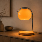 Retro Bordlampe Candle Warmer - Dæmpbar med Træbase 0

