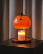 Retro Bordlampe Candle Warmer - Dæmpbar med Træbase 1
