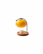 Retro Bordlampe Candle Warmer - Dæmpbar med Træbase 11
