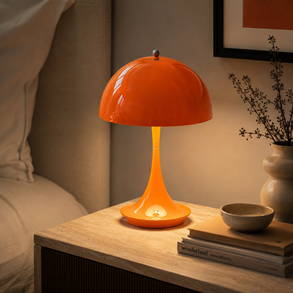 Retro Bordlampe - Ikonisk Design med Dæmpbar Funktion og Trådløs 1