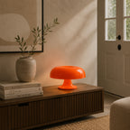 Retro Bordlampe - Skulpturel Svampedesign med Tri-Color Dæmpning 14