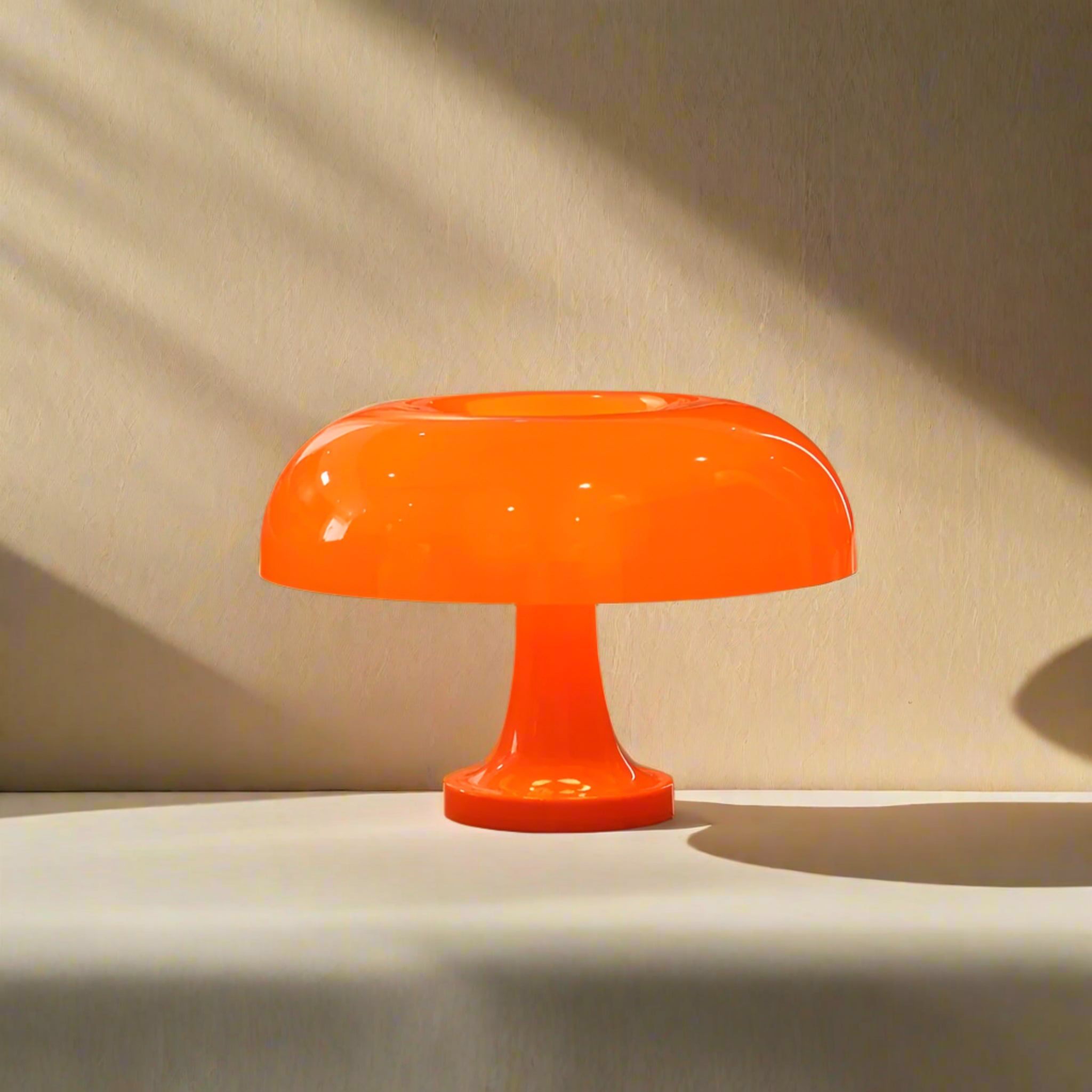 Retro Bordlampe – Skulpturel Svampedesign med Tri-Color Dæmpning 3