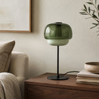 Retro Bordlampe i Glas - Dobbelt Glasskærm med Opalglas 5
