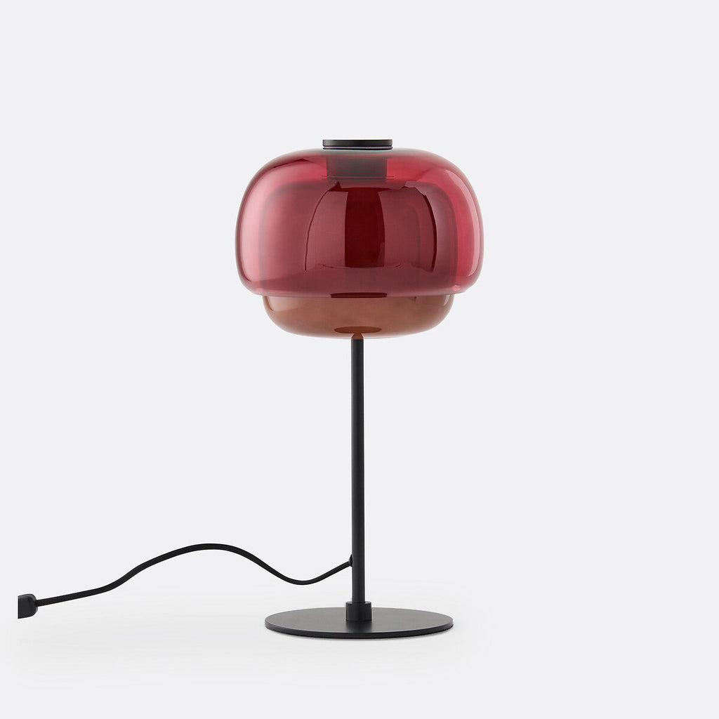 Retro Bordlampe i Glas - Dobbelt Glasskærm med Opalglas 7

